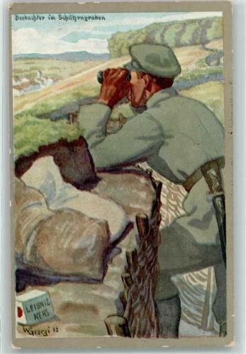 1916 WK I sign. Georgi Beobachter im Schützengraben