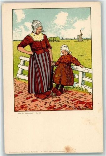 1900 Von der Wasserkant Nr. 10 Hollandkinder sign. Kallmorgen