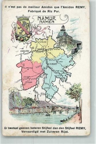 Namur Fabrique de Riz Pur Wappen Löwe Dinant Ruderboot Remy Feldpost 17. Div.