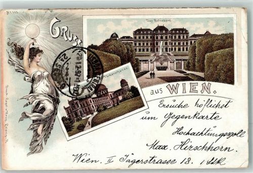 1030 Wien 3. Bezirk, Landstraße 1897 Gebrauchsspuren das Belvedere Türkenschanze
