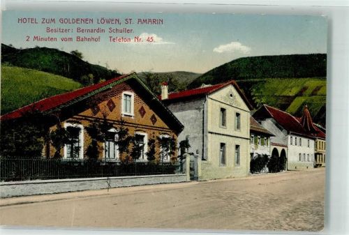 Saint-Amarin 1915 Hotel Zum goldenen Löwen Bernardin Schuller