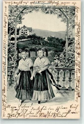 Schweigmatt 1901 Tracht Markgräflerin