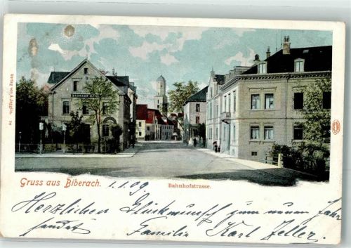 Biberach 1909 Bahnhofstraße