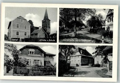 Sand Gasthaus Zur Sonne Dorfstraße Pfarrhaus Kirche Schule