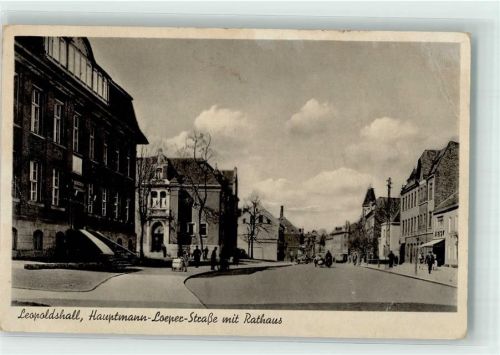 Leopoldshall 1941 Hauptmann-Loeper-Straße mit Rathaus Verlag Fritz Kuhn
