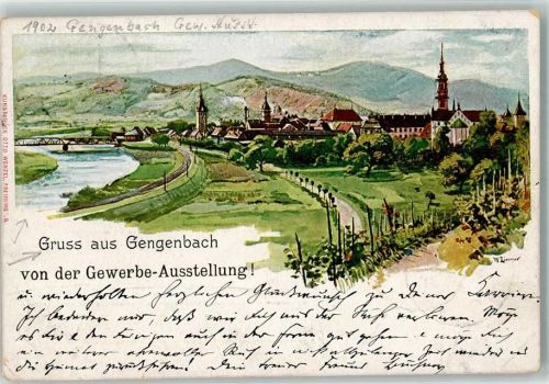 Gengenbach 1902 sign Zimmer W. Gewerbeausstellung
