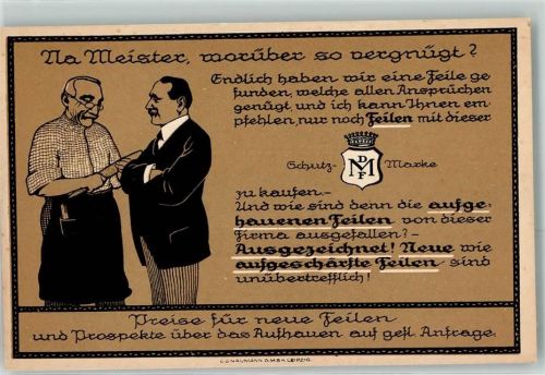 Duderstadt Deutsche Feilen und Maschinenfabriken Meister Schutzmarke Werbung