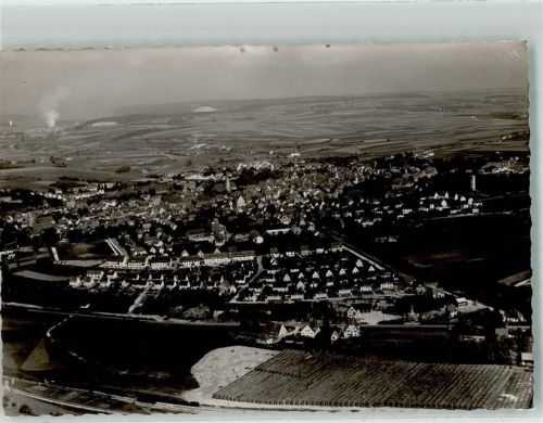 Ehingen 1955 Fliegeraufnahme Ort handschriftlich
