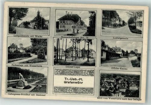 Grafenwöhr Truppen-Übungsplatz Mannschaftslager Offizierlager Gefangengenfriedhof