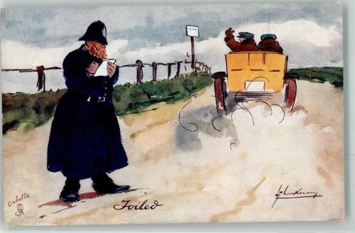 sign.Thackeray Lance Polizist Tucks Oilette Nr.9058