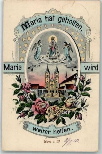 Werl 1910 Wallfahrtsbasilika Maria Heimsuchung Gnadenbild