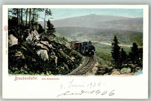 Wernigerode 1904 Brockenbahn am Eckerloch Verlag Louis Glaser 7458