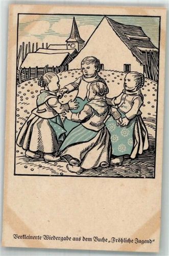 Fröhliche Jungend, ein Volksbuch aus dem Reichtum deutscher Dichtung sign. Schiestl Heyder Verlag