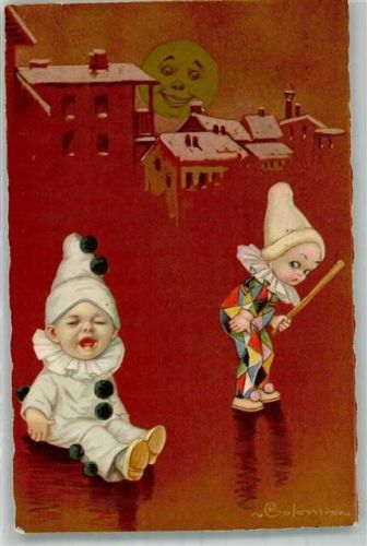 1931 Kinder als Pierrot Mond vermenschlicht