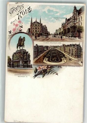 50667 W5000 Köln Hohenzollernring Lithographie Kaiser Wilhelm Ring Denkmal Friedrich Wilhelm III.