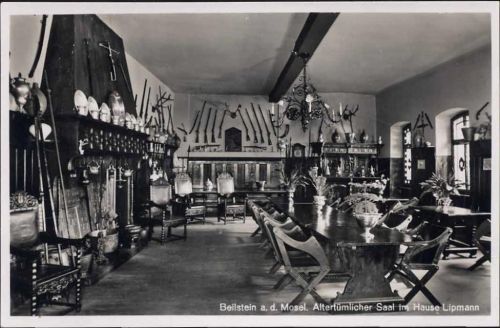 um 1938 Beilstein a. d. Mosel, Altertümlicher Saal im Hause Lipmann.,Cramers Kunstanstalt AKU1
