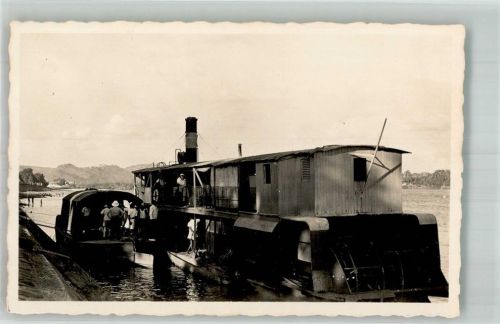Zentralafrika Bangui A.E.F. Bateau a roues a Quai