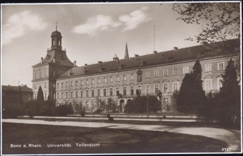 um 1930/40 Bonn: a. Rhein, Universität, Teilansicht,Karl Fischer