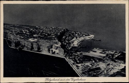 um 1920/30 Helgoland aus der Vogelschau, Luftansicht,Ocean Comfort Company m.b.H.