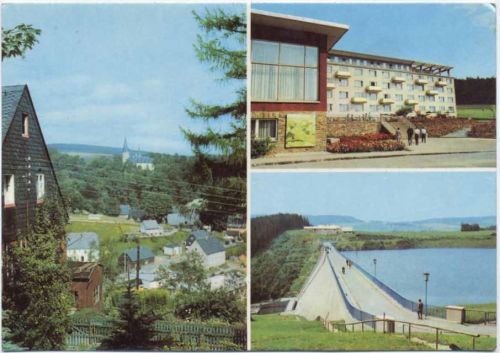 1974 Cämmerswalde: Rauschenbachtalsperre, FDGB Ferienheim Paul Gruner,VEB AKU1