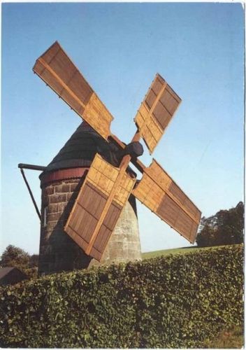 um 1980/90 Reichstädt, Krs. Dippoldiswalde, kleinste Turmwindmühle,Bild und Heimat Reichenbach AKU1