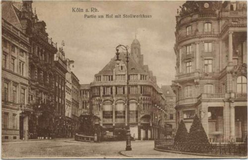 1918 Köln, Partie am Hof mit Stollwerkhaus,Leo Kürten