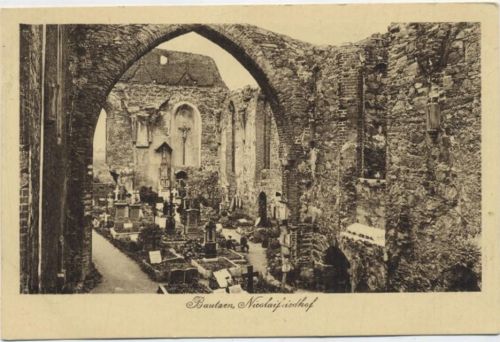 um 1920/30 Bautzen, Nicolaifriedhof (Nicolai graveyard),C. Schwager Nachf.