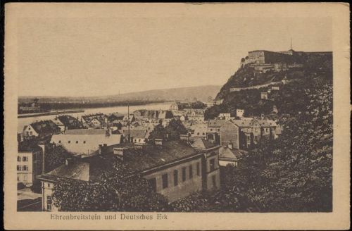 1925 Ehrenbreitstein und Deutsches Eck.,J. Krahpol AKU1