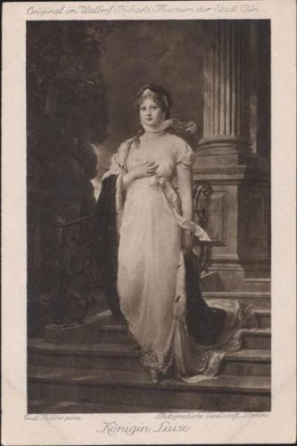 um 1920/30 Königin Luise, Gemälde im Wallraf Richartz-Museum Köln, Mode, Künstler-AK,Photographische Gesellschaft,sign. Gust. Richter