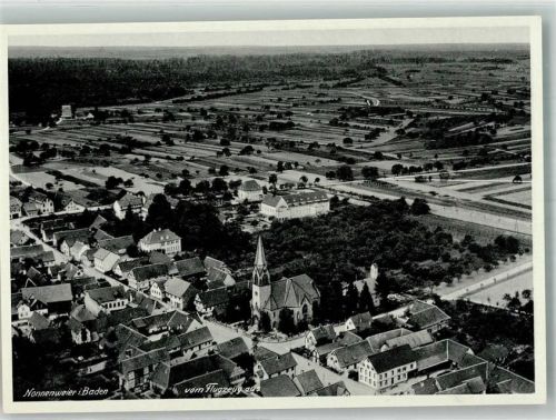 Nonnenweier Fliegeraufnahme Nonnenweiler Ev. Kirche