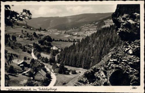 1953 Warmensteinach, Fichtelgebirge, Panorama,Foto-Kohlbauer AKU1