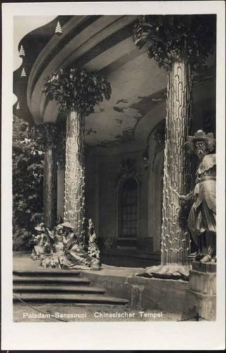 14467 O1500 Potsdam um 1930/40 - Potsdam, Sanssouci, Chinesischer Tempel, Statuen,Robert Hügel AKU1