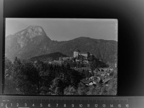 86989 W8924 Steingaden , Oberbay GLASNEGATIV Burg