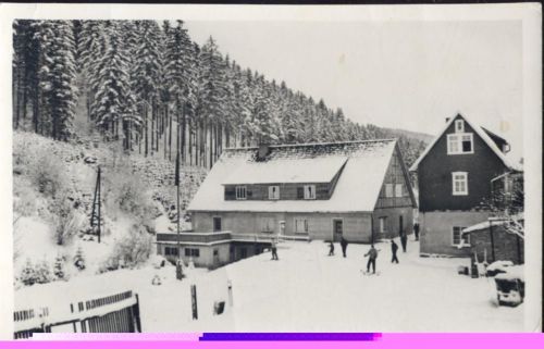 1959 Einsiedel, Ferienheim (holiday home) des Fernmeldeamtes (telecommunications office) Leipzig,Photo-Dörr AKU1