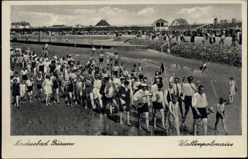 1938 Büsum, Nordseebad, Wattenpolonaise,B. Busch