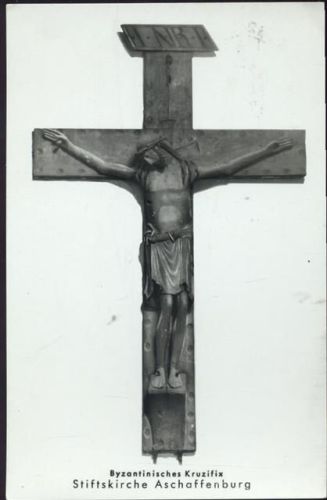 um 1939 Aschaffenburg, Kruzifix aus der Stiftskirche,C. Samhaber