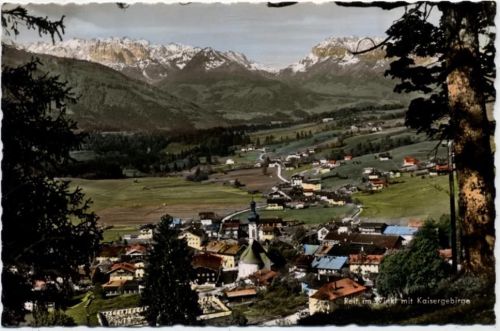1957 Reit im Winkel, Ansicht mit Kaisergebirge,Foto-Stockklauser AKU2