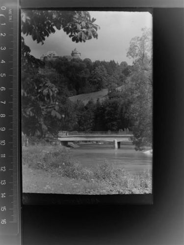 35104 W3540 Dalwigksthal , Waldeck GLASNEGATIV Brücke