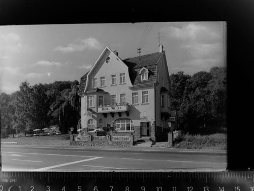 53489 W5485 Sinzig , Rhein GLASNEGATIV Hotel Weiler