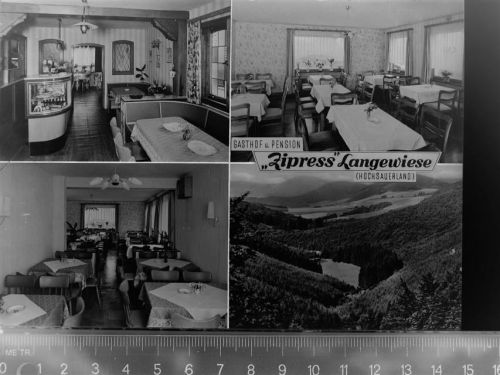59955 W5788 Langewiese GLASNEGATIV Gasthof-Pension Zipress