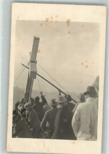 Aufrichten des Gipfelkreuz 1925 Gipfelkreuz