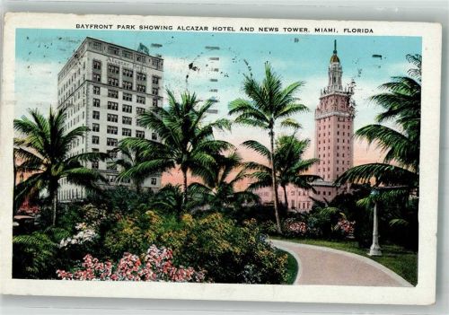 Miami 1933 Alcazar Hotel News Tower