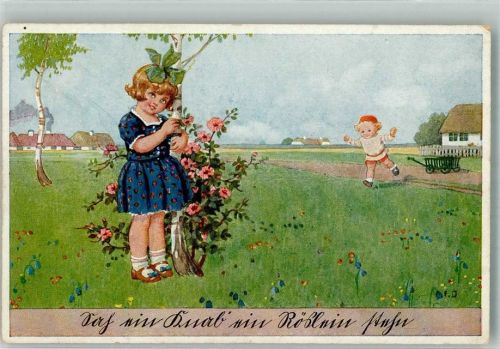 Sah ein Knab ein Röslein stehn Kinderpoesie Volkslieder Nr. 809-812 Verlag Abshagen