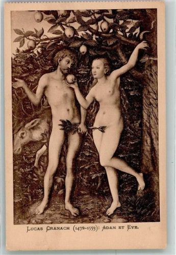 Strasbourg sign. Crananch, Lucas Adam und Eva im Musee des Beaux-Arts