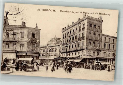 Toulouse Marktszene Straßenbahn Boulevard de Strasbourg