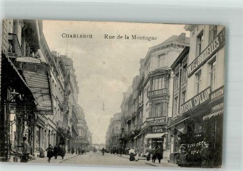 Charleroi Geschäft rue de la Montagne Feldpost Kriegslazarett