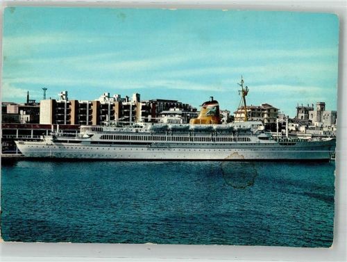 Brindisi 1967 Hafen ankommendes Schiff