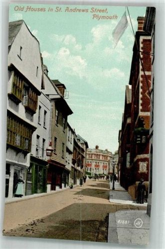 Plymouth Foto AK St. Andrews Street Old Houses