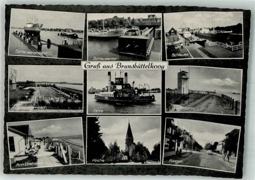 Brunsbüttelkoog Schleuseneinfahrt Schwimmbad Am Elbstrand Schleusentor Fähre Kirche Koogstraße Leuchtturm Verlag Lagerbauer & Co.