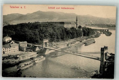 Decin Schloss Kettenbrücke